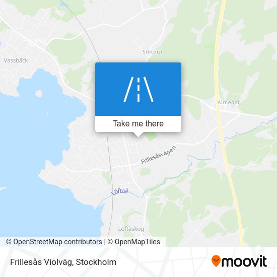 Frillesås Violväg map