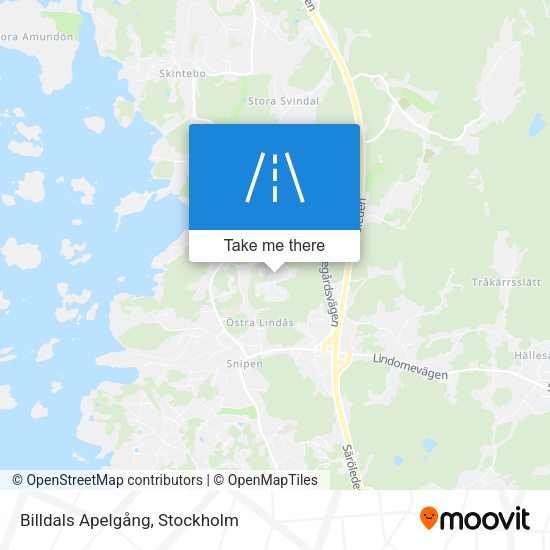 Billdals Apelgång map