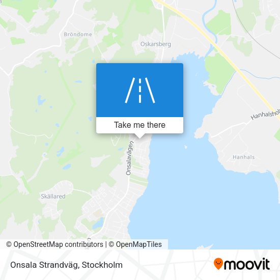 Onsala Strandväg map