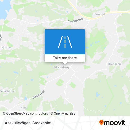 Åsekullevägen map