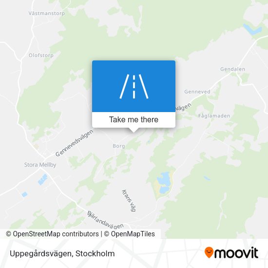 Uppegårdsvägen map