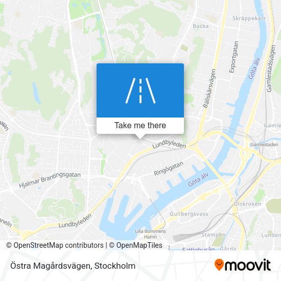 Östra Magårdsvägen map