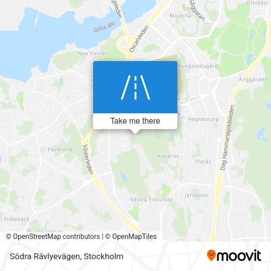 Södra Rävlyevägen map