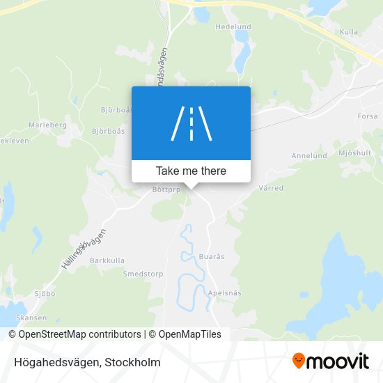 Högahedsvägen map