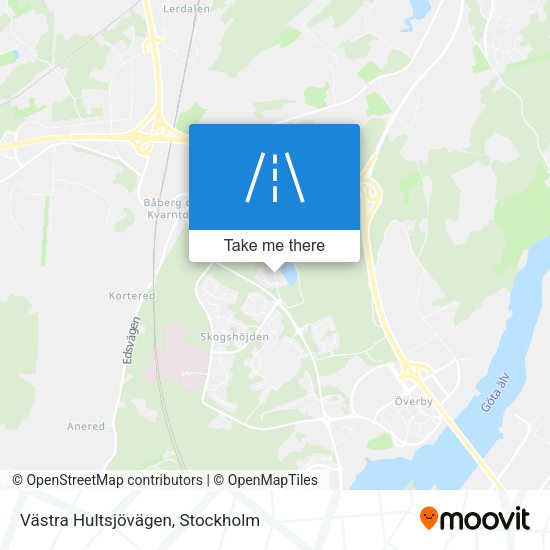 Västra Hultsjövägen map