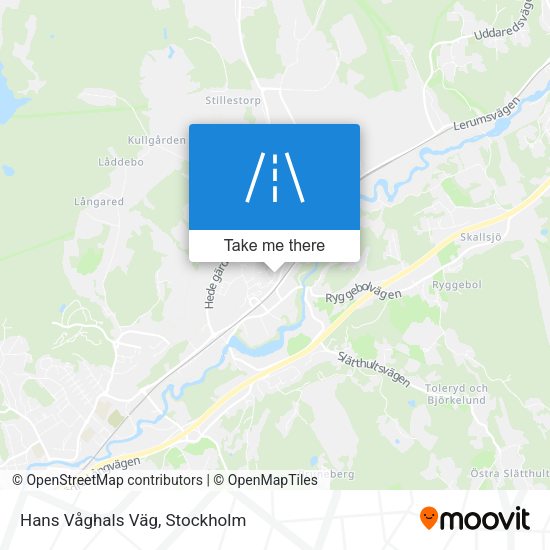 Hans Våghals Väg map