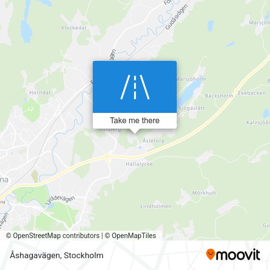 Åshagavägen map