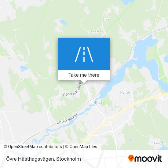 Övre Hästhagsvägen map