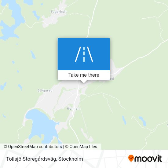 Töllsjö Storegårdsväg map