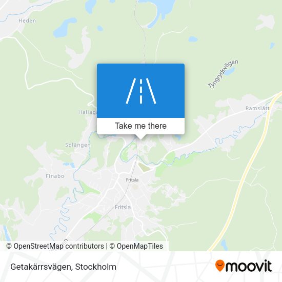 Getakärrsvägen map
