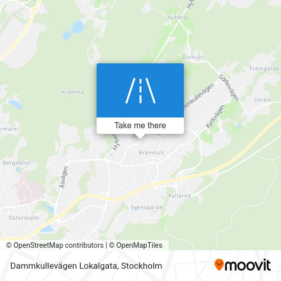 Dammkullevägen Lokalgata map