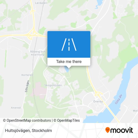 Hultsjövägen map
