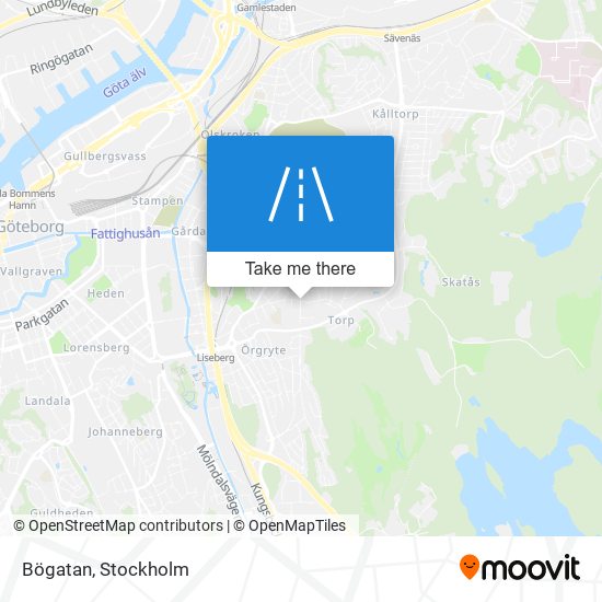 Bögatan map