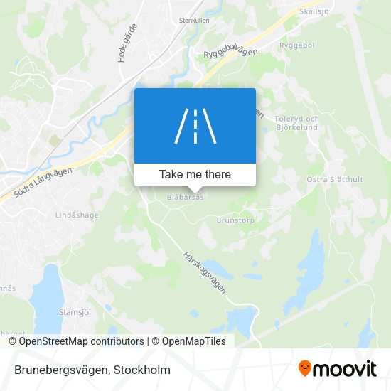 Brunebergsvägen map