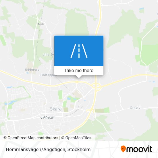 Hemmansvägen/Ängstigen map