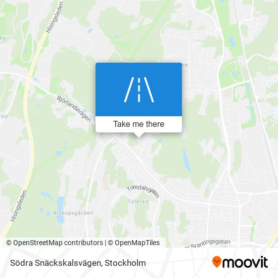 Södra Snäckskalsvägen map