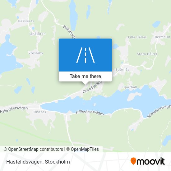 Hästelidsvägen map