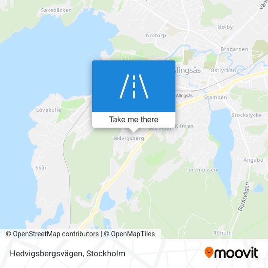Hedvigsbergsvägen map