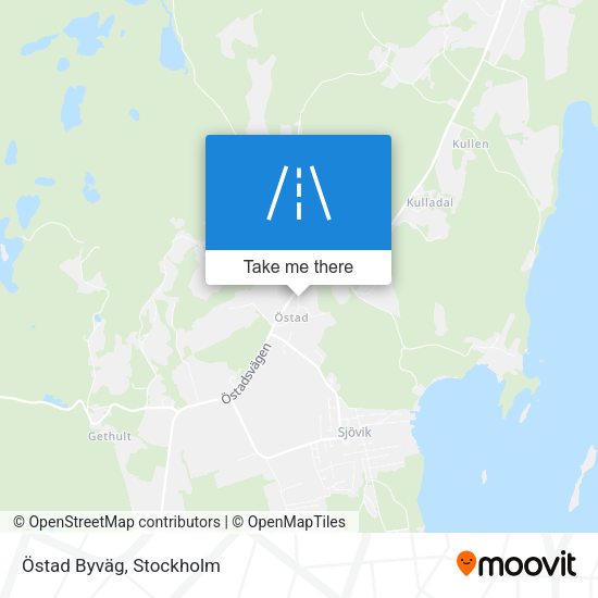Östad Byväg map