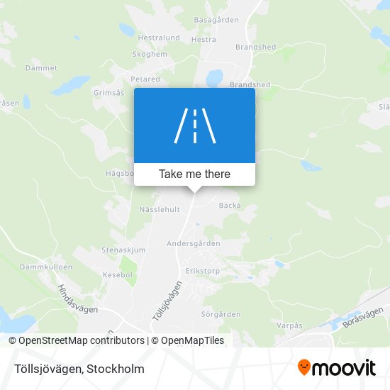 Töllsjövägen map