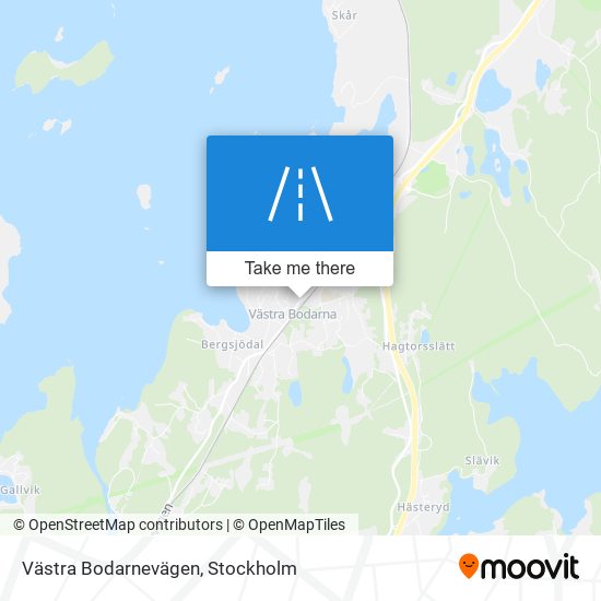 Västra Bodarnevägen map