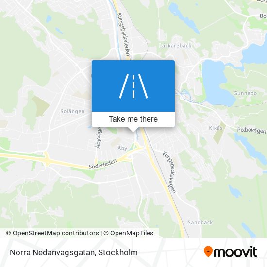 Norra Nedanvägsgatan map