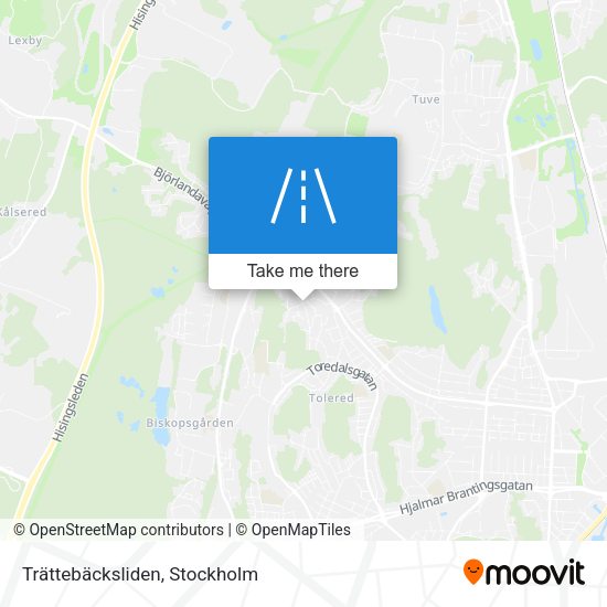 Trättebäcksliden map