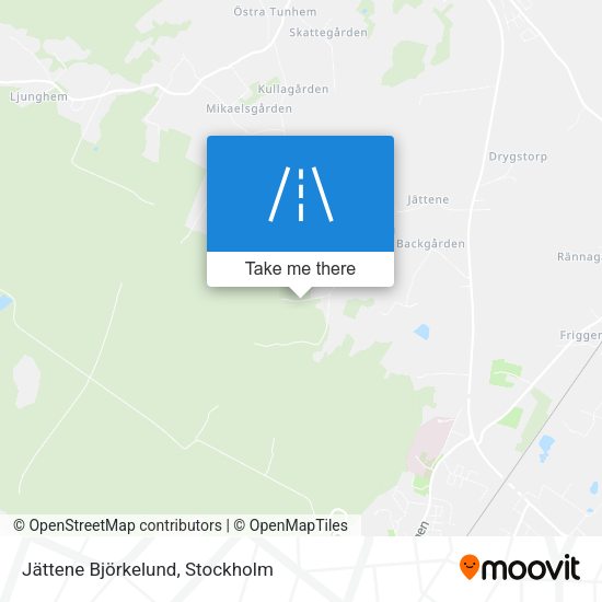Jättene Björkelund map