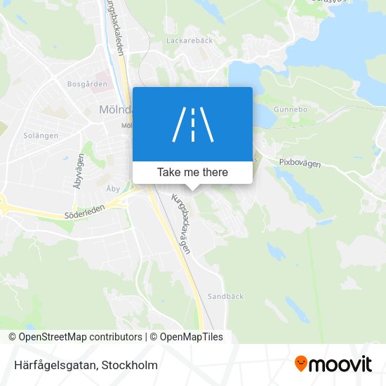 Härfågelsgatan map