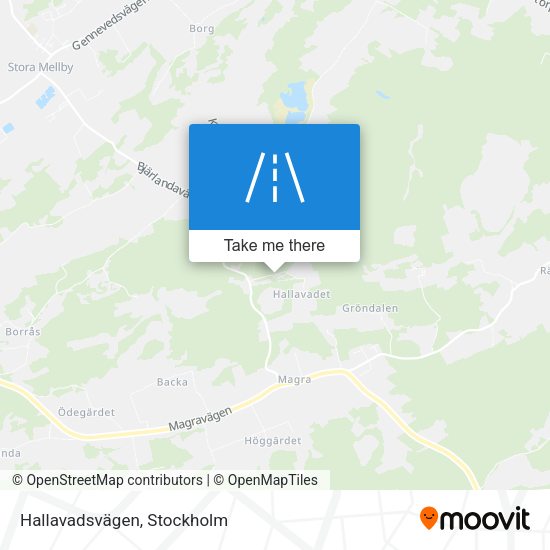 Hallavadsvägen map