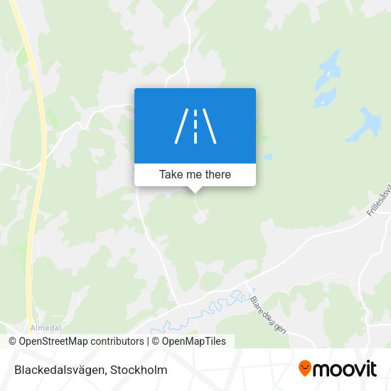 Blackedalsvägen map