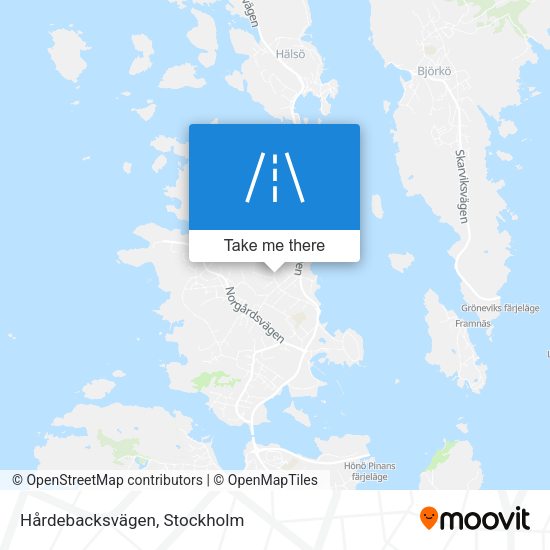 Hårdebacksvägen map