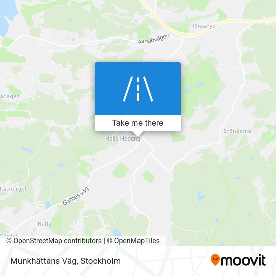 Munkhättans Väg map