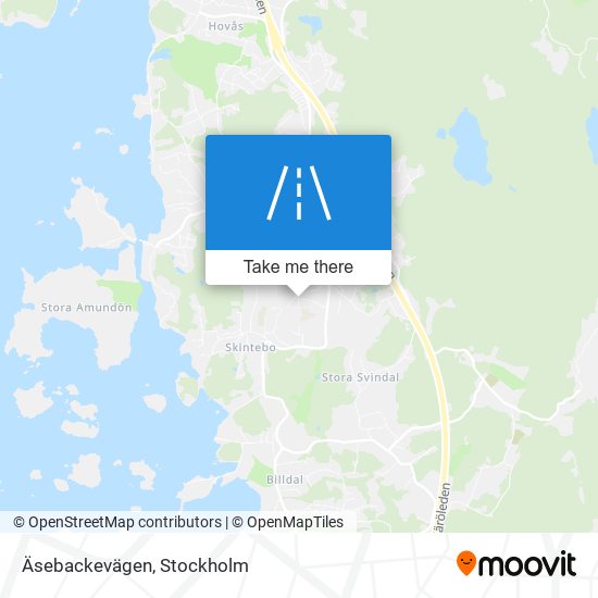 Äsebackevägen map