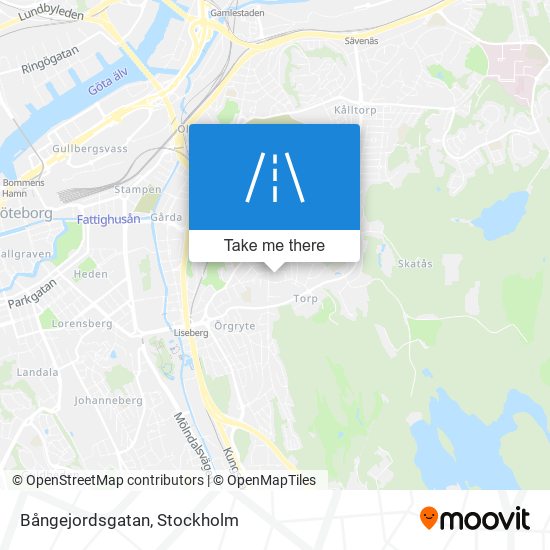 Bångejordsgatan map