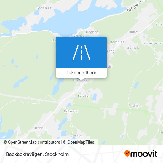 Backäckravägen map