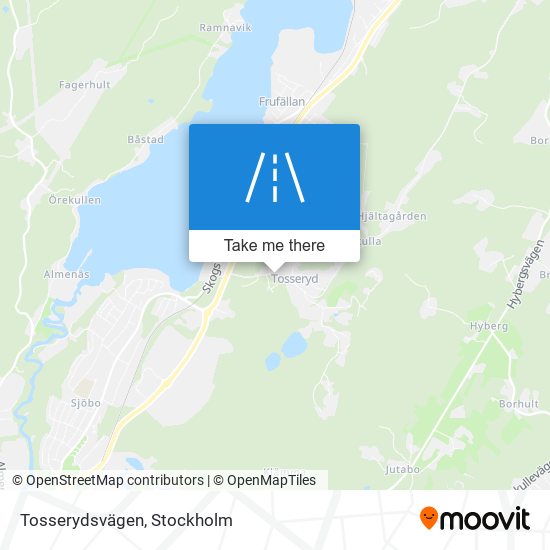 Tosserydsvägen map