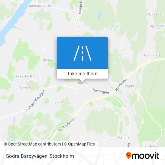 Södra Bärbyvägen map