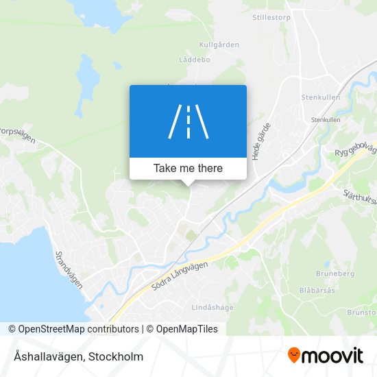 Åshallavägen map