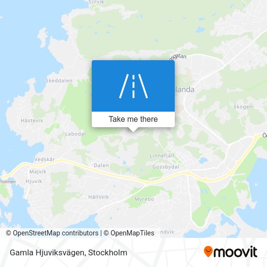 Gamla Hjuviksvägen map