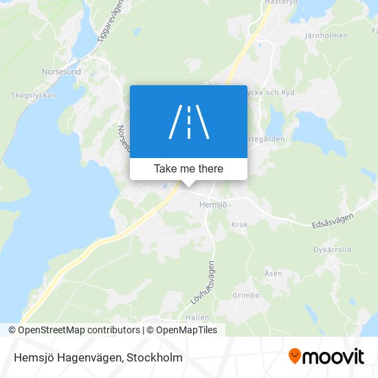 Hemsjö Hagenvägen map