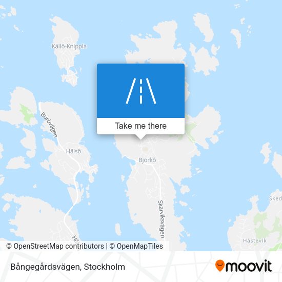 Bångegårdsvägen map