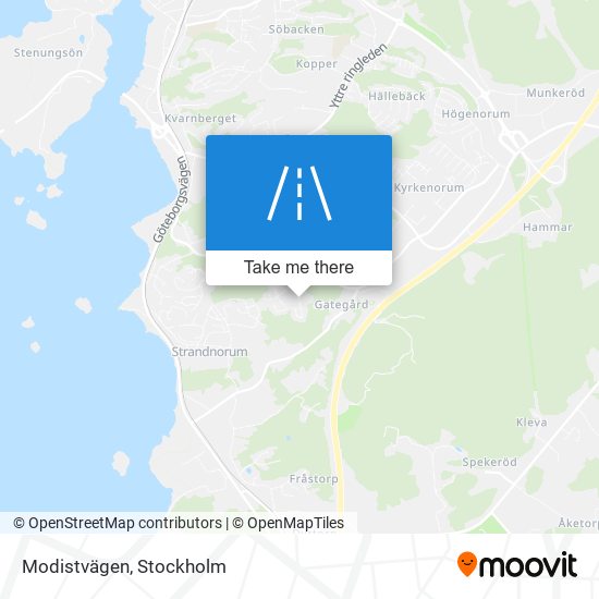 Modistvägen map