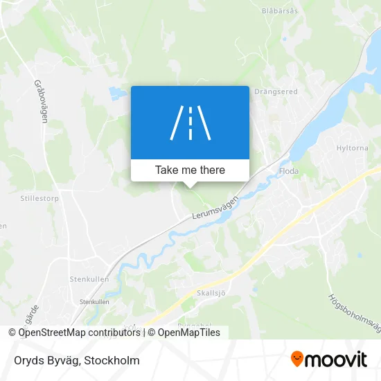 Oryds Byväg map