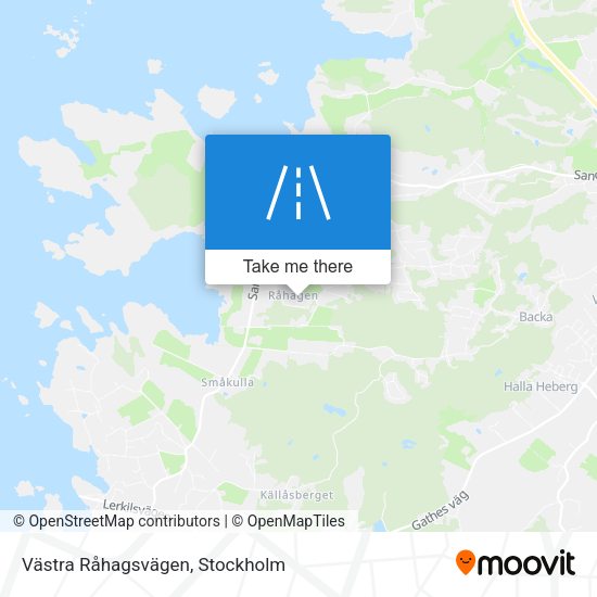 Västra Råhagsvägen map