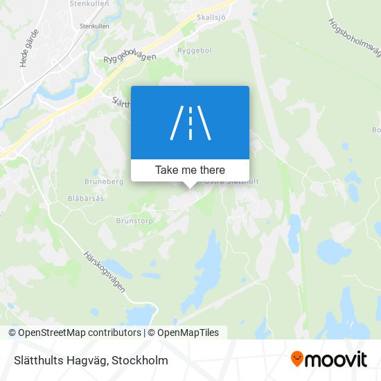 Slätthults Hagväg map