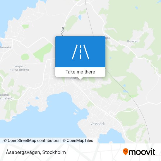 Åsabergsvägen map