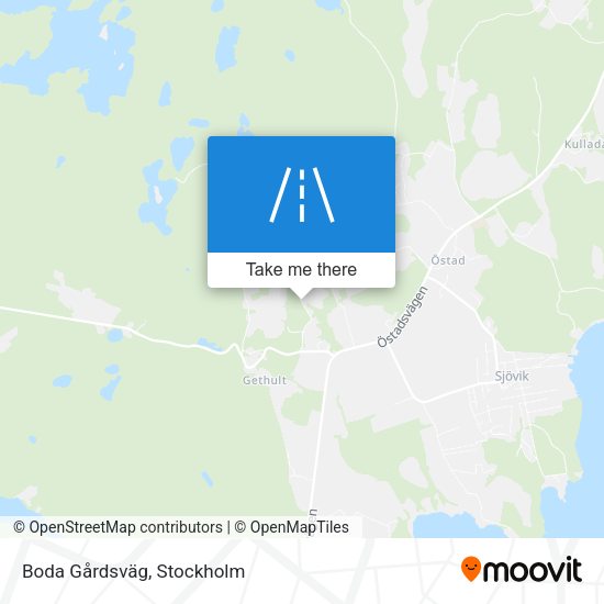 Boda Gårdsväg map