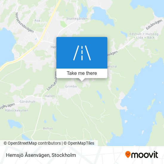 Hemsjö Åsenvägen map