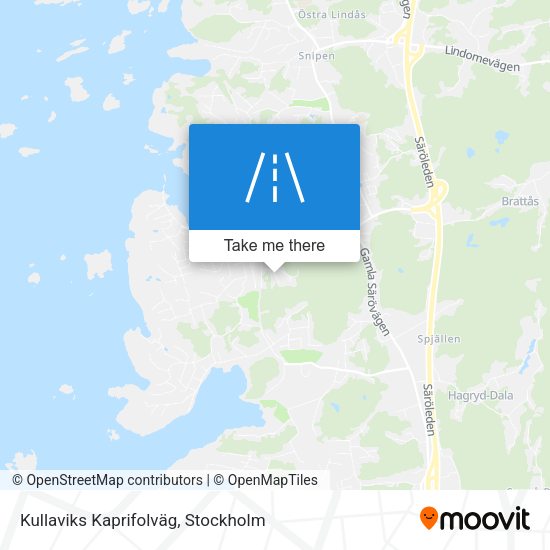 Kullaviks Kaprifolväg map